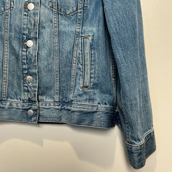 Madewell Classic Jean Jacket Medium Wash Blue Denim Womens Trucker Size M - Picture 2 of 8